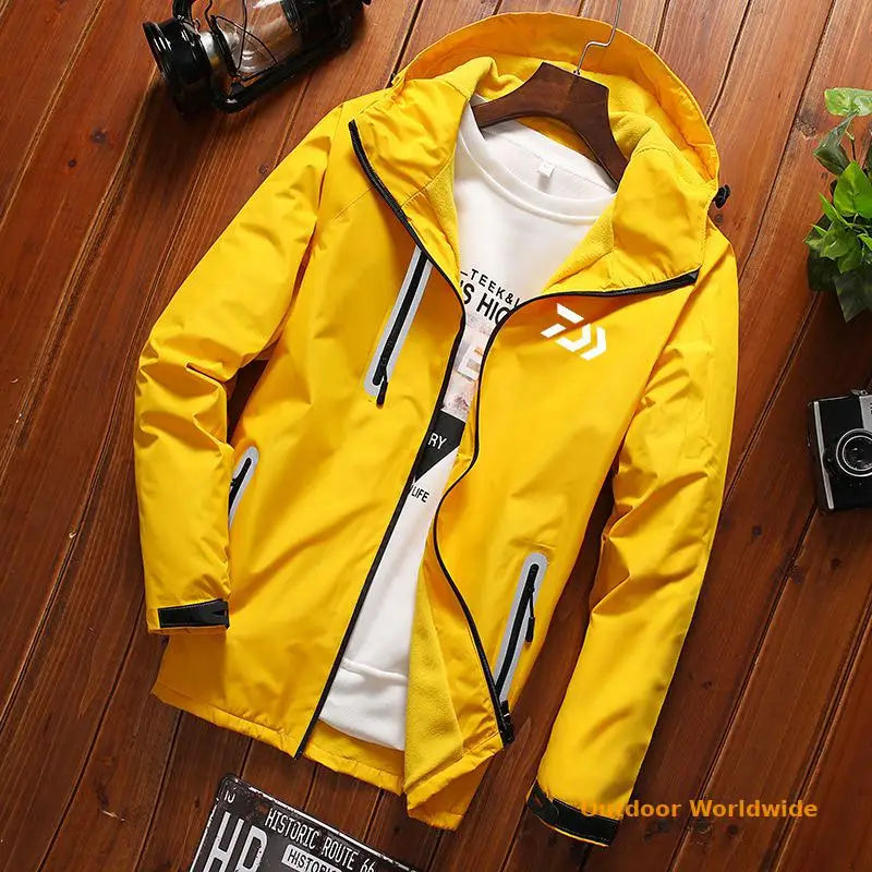 Рыболовная куртка Daiwa Осень-зима уличная Флисовая теплая одежда для рыбалки