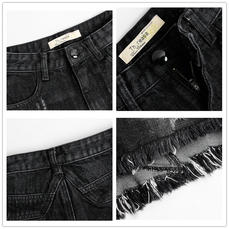 2020 Summer Ripped Fashion Women's Jeans Shorts Boyfriend Female High Waisted Holes Black Denim Shorts Large Size 3XL Female
2020 Summer Ripped Fashion Women's Jeans Shorts Boyfriend Female High Waisted Holes Black Denim Shorts Large Size 3XL Female