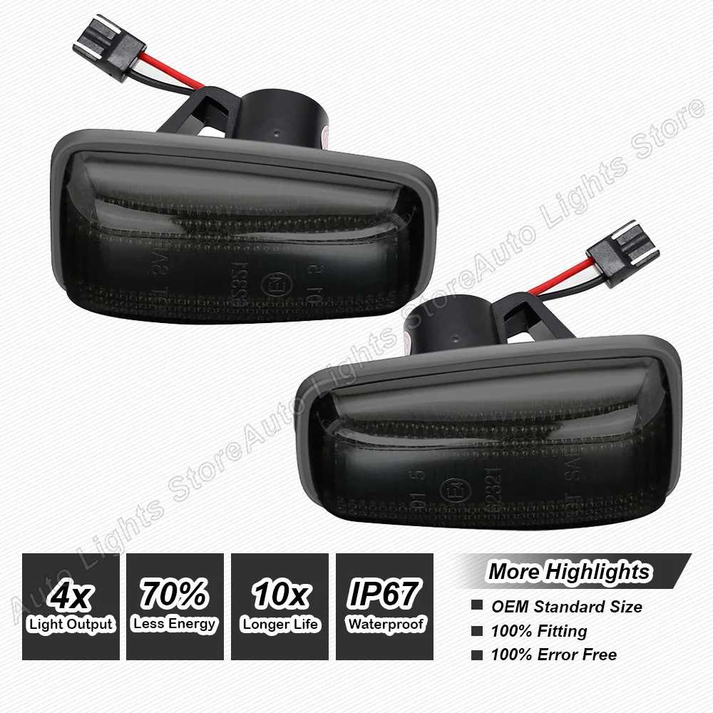 Светодиодные динамичессветодиодный поворотники 2 шт. боковые габаритные огни