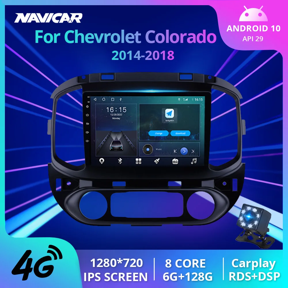 Автомагнитола 2DIN Android 10 для Chevrolet Колорадо Sierra GMC 2014-2018 автомобильный