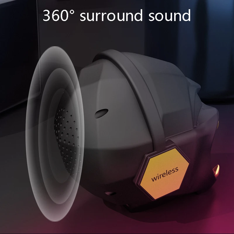 FUGN портативный Bluetooth динамик s Led череп стерео беспроводной с микрофоном тяжелый