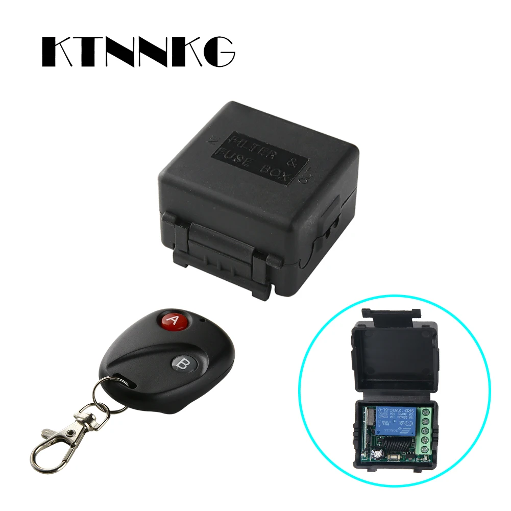Универсальный беспроводной пульт дистанционного управления, 433 МГц, 12 В постоянного тока, 1-канальный релейный приемный модуль и радиочастотный передатчик, электронный дверной замок