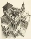 Постер Escher, картина маслом, холст для домашнего декора