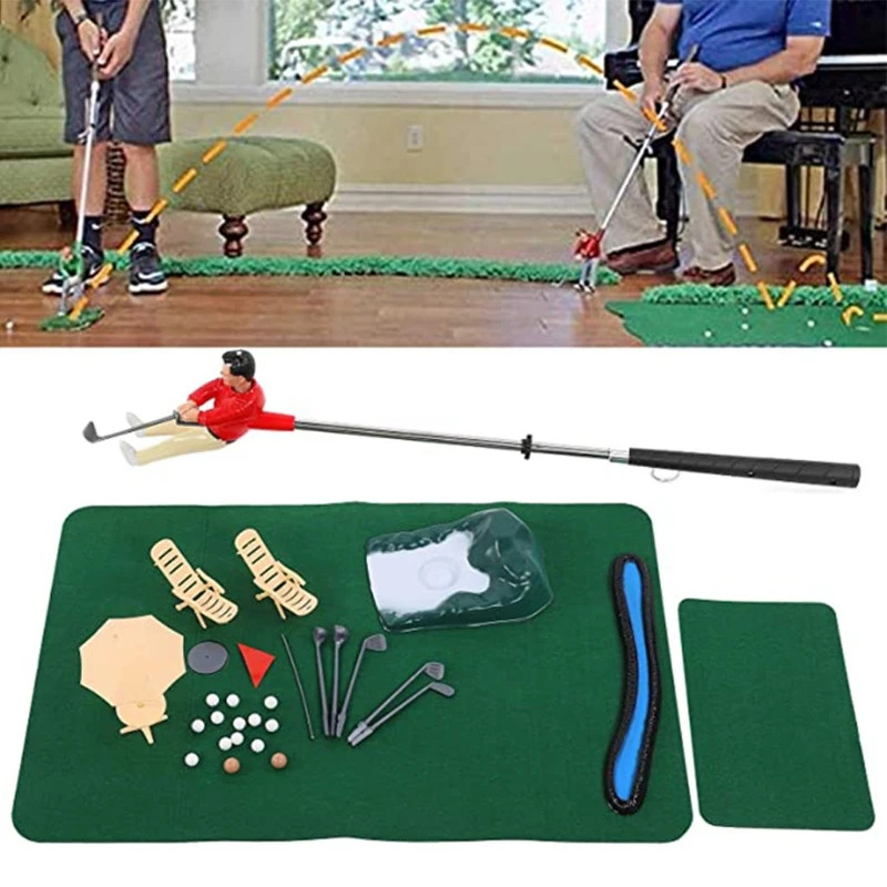 

1Unit Interactive Mini Finger Golf Toy Set Realistic Golf Sport Game Mini Toy Gift Motor Training Playset for Toddlers