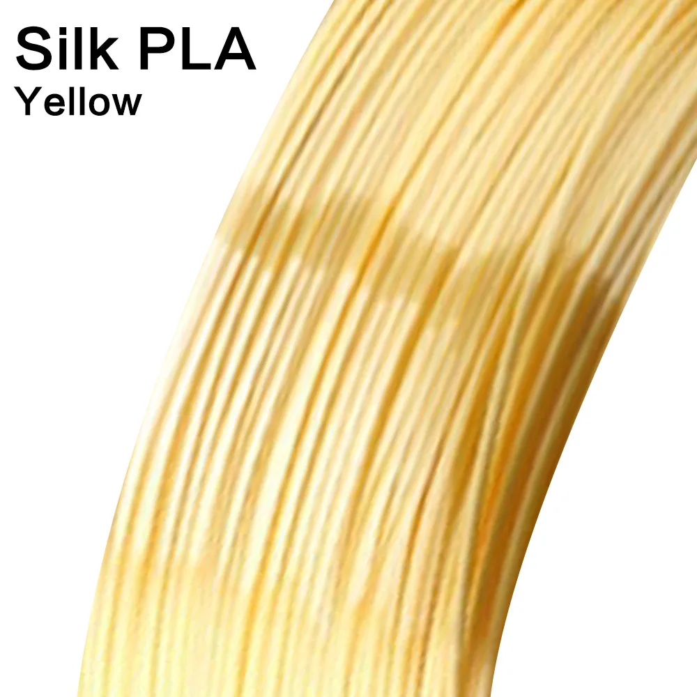 SILK-Yellow Noulei 3d Ручка 10 метров блестящая PLA 1,75 мм 3d принтер нить шелковая текстура на ощупь материалы для печати 3 ручки нити - Цвет: SILK-Yellow