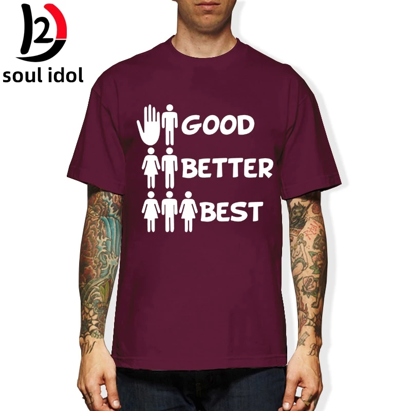 

D2 Good Better Best T Shirt Men Summer Fashion Casual Short Sleeve T-shirt Funny Printed Tops Tees For Boyfriend Husband