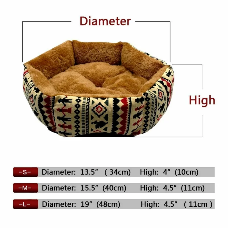 

Canvas Hexagonal Kennel Arctic Velvet Pet Cat Litter Pet Supplies Comfortable Dog Bed Cat and Dog Supplies Pet Litter Sofa Bed