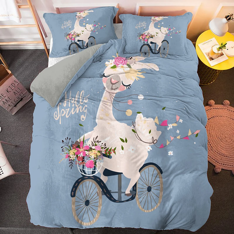 

Cartoon Colorful Sheep Bedding Set For Kids Adult Comforter Duvet Cover Single Double King Queen Size With Pillowcase 2/3pcs
