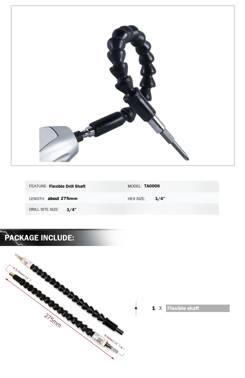 PROSTORMER 1/4 'гибкий стержень отвёртки удлинитель Dremel стержень сверла гибкое сверло соединительное звено аксессуары для электроинструмента