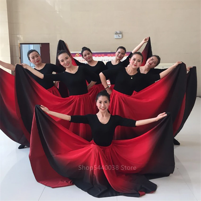 Женский костюм для танцев фламенко классическое Цыганское Платье 90/180/270/360