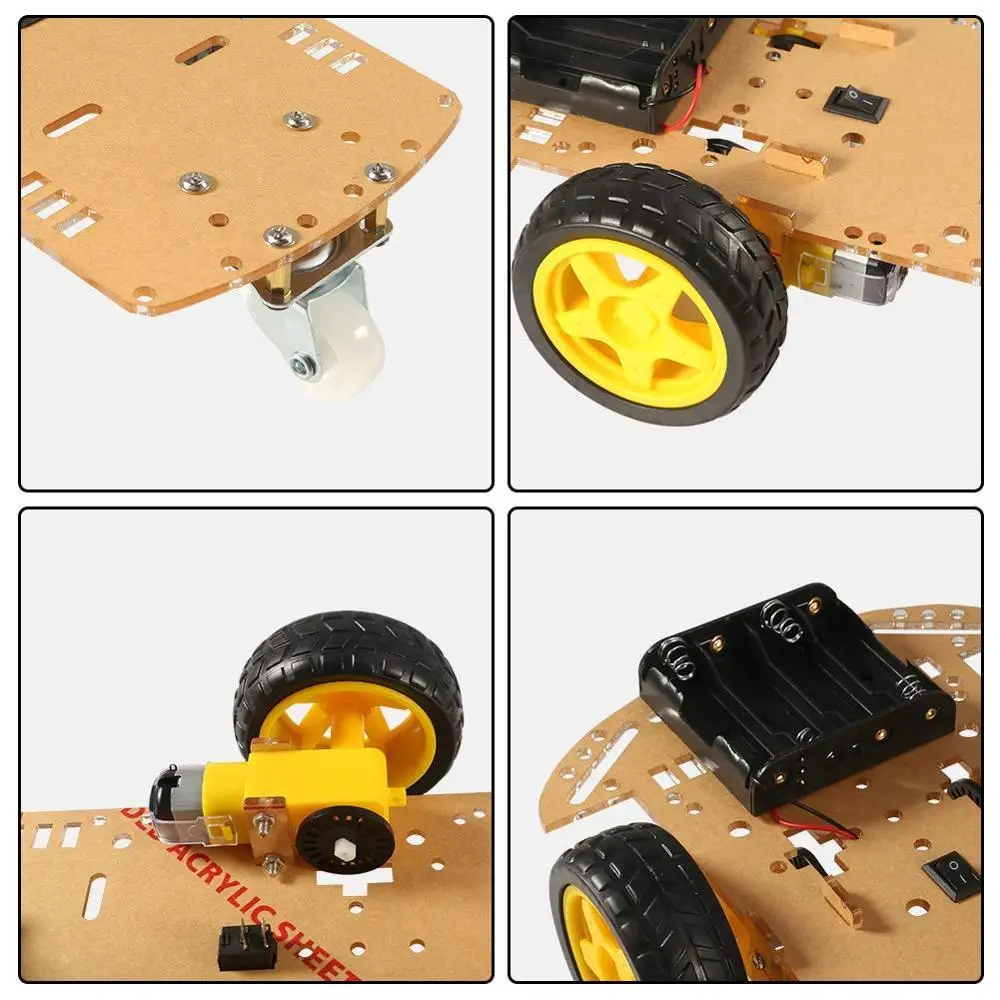 DIY робот набор шасси автомобиля с колесами датчика скорости и аккумуляторной