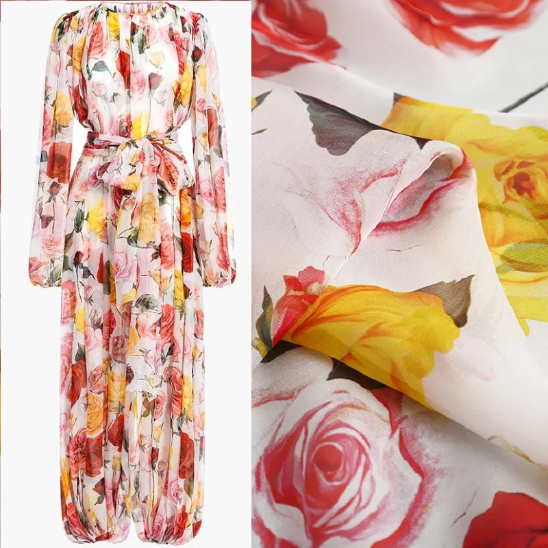 

Оригинальная Ткань для платья с цифровой печатью для весны и лета