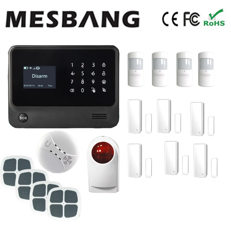 10 Wifi GSM Беспроводная сигнализация домашняя охранная сигнализация wifi сигнализация с английским французским русским испанским, голландским - Цвет: 10