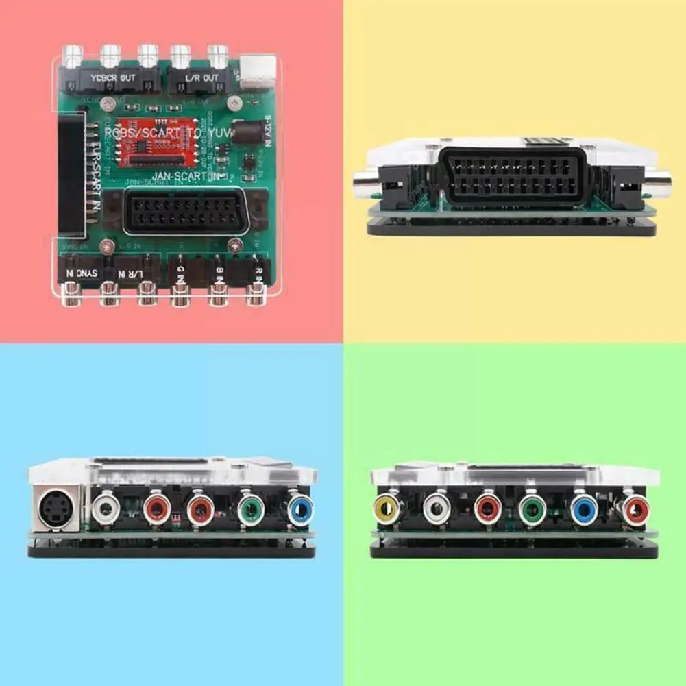 

Переходник SCART RGBS на YUV YCBCR для консоли DC Dreamcast Mega Drive в ретро-стиле, адаптер 12 В переменного/постоянного тока Q4J3