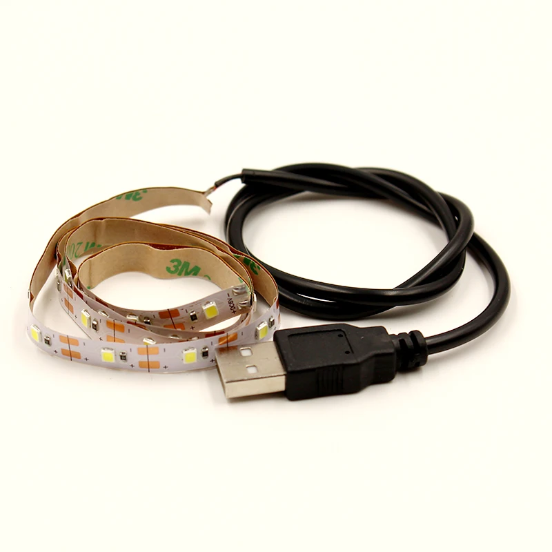 usb led strip 5v rgb waem white white 0.5m 1m 2m 3m 5m Flexible led light ribbon diode tape backlight television TV lights