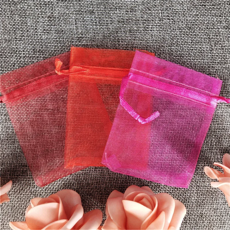 50 шт. Сумка из органзы сумка для ювелирных изделий свадебные украшения