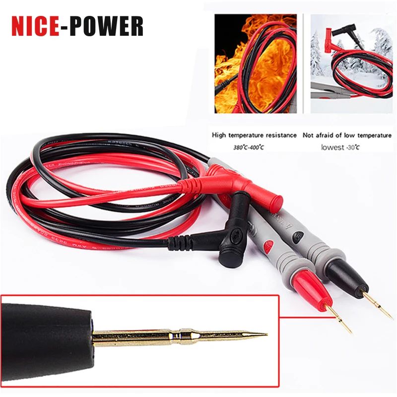 Горячая 1 пара силиконовых зондов мультиметр Тестовые провода 1000 В 20A Ручка