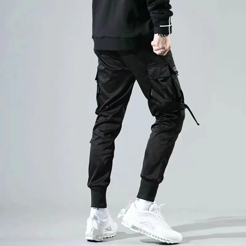 

2021 Men Sweatpants Men's Pants Streetwear Hip Black Pants Male Fashion Trousers