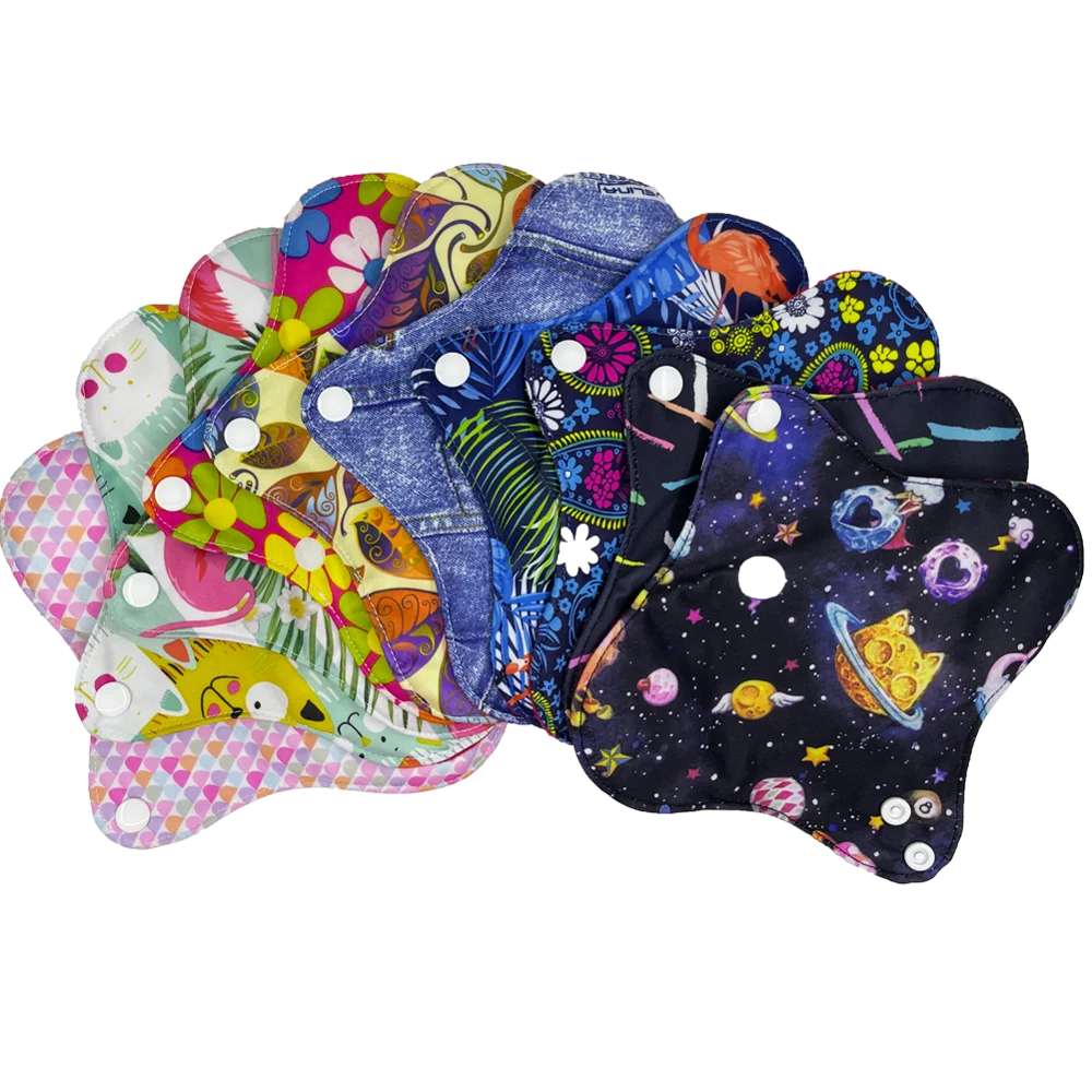 Многоразовые тканевые прокладки для периода красная микрофлисовая внутренняя