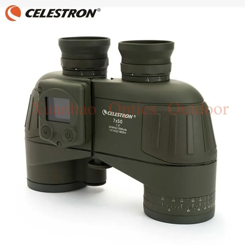 Бинокль Celestron для кавалерии 7X50 GPS-Компас высокой мощности HD водонепроницаемый