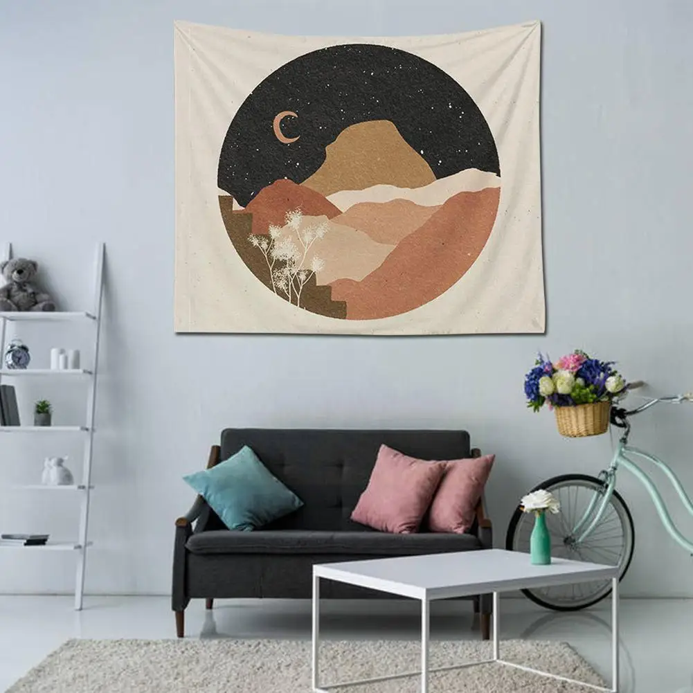 Психоделический гобелен с Луной цветочные настенные ковры спальни гобелены