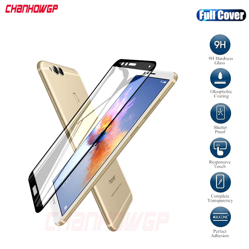 Защитное стекло 9D для Huawei honor 7X полное покрытие защита экрана BND L21 L34 Mate SE TL10