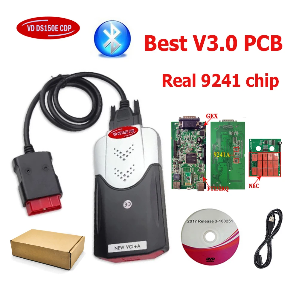 Новинка 2017.R3 генератор ключей! Новый чип vci vd ds150e cdp 3 0 nec Реле 9241 с bluetooth для