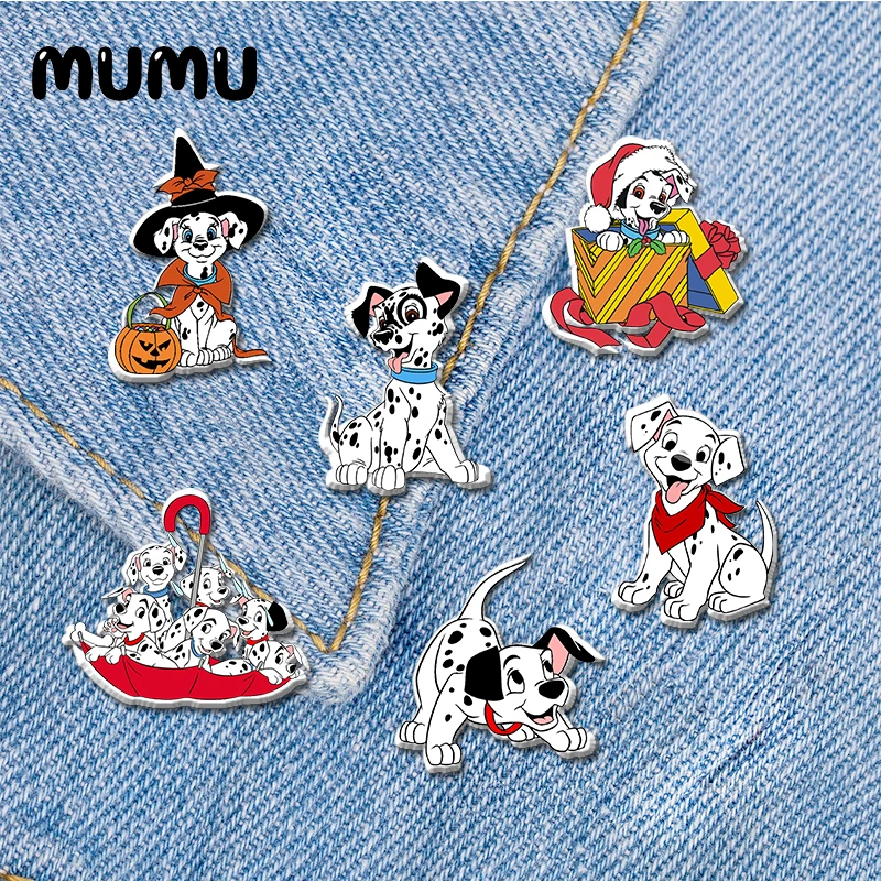 Новинка 2021 акриловые Броши ручной работы в виде Далматинских собак значок на