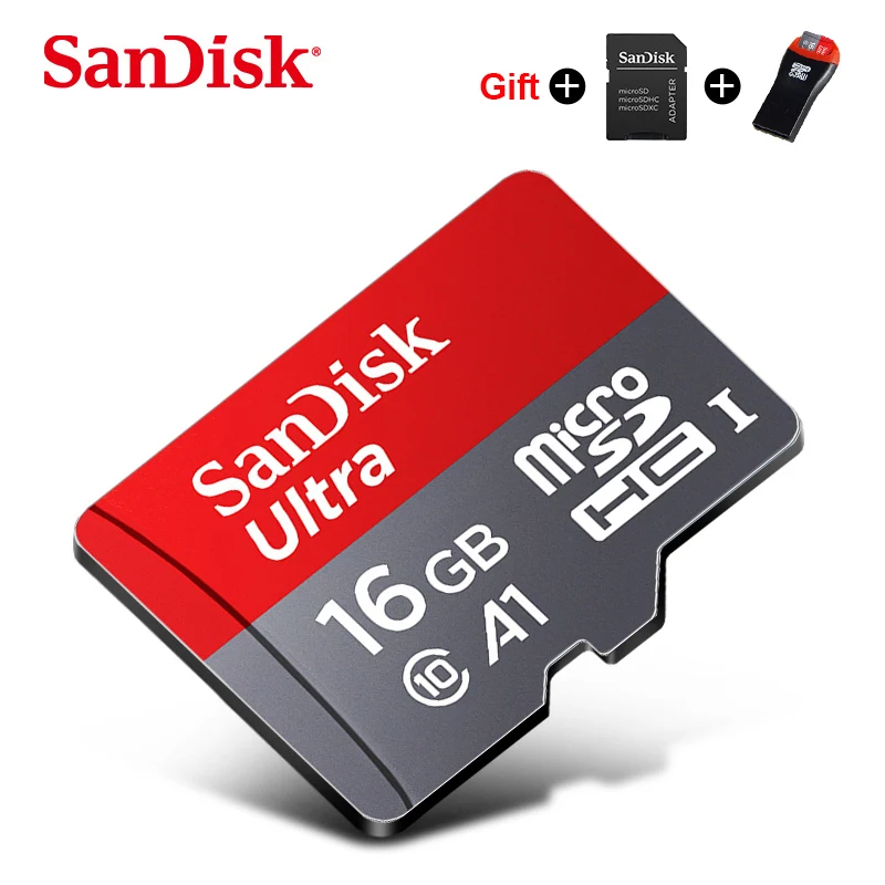 16 ГБ SanDisk micro sd 128 Гб 64 Гб 100 МБ/с./с 32 ГБ 16 ГБ TF usb флеш-карта памяти microsd класс 10 карта памяти флеш-накопитель с адаптером - Емкость: 16 ГБ