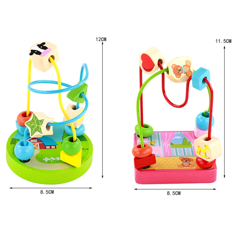 

Wooden Toys Puzzle Animals Round Beads Baby Toys For Newborns Children Cribs Montessori Educational Toys Plays Puzzles For Kids
