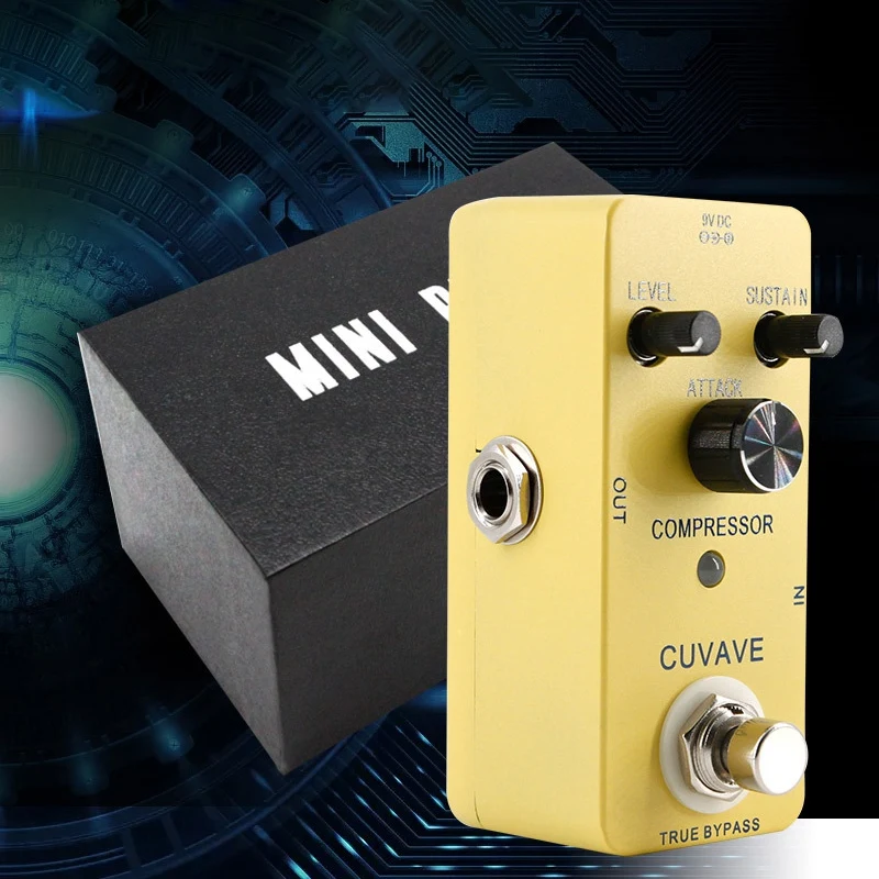 

CUVAVE Electric Guitar Effects Pedal Mini Classic Compressor Fully Metal Shell Guitarra Effect Guitar Accessories