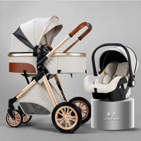2021 new baby stroller high landscape baby cart can sit can lie bassinet portable pushchair infant