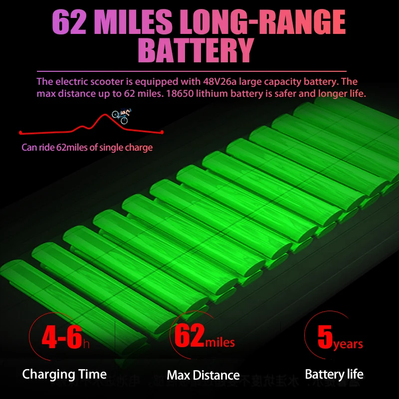 

60KM/h Electric Scooter 2000W Dual Motor 48 V 26 AH Battery Kick Scooter Electric Scooters Adults Dual Motor Folding e scooter