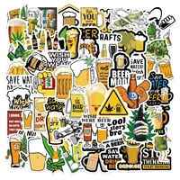 beer drinks cute food doodle aesthetic stickers luggage box notebook guitar school office stationery decoration supplies 50pcs