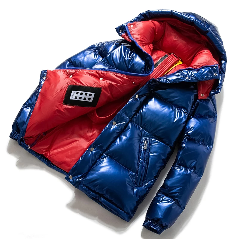 2021 New Winter Men's Bright Face Short Thick Down Jacket Men's Handsome and Warm Trendy Brand Jacket Down Jacket Men S-3XL