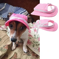 pet products pet dog summer fashion cloth mesh breathable pet sun hat hat canvas for small pet dog for puppy