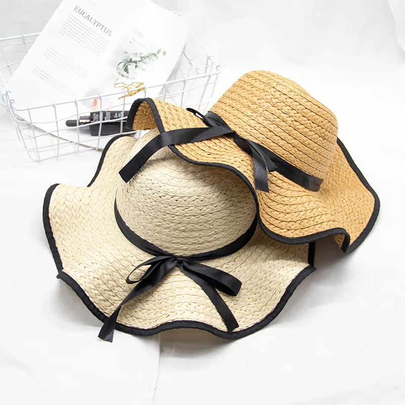 Женская соломенная шляпа новая пляжная кепка праздничная круглая
