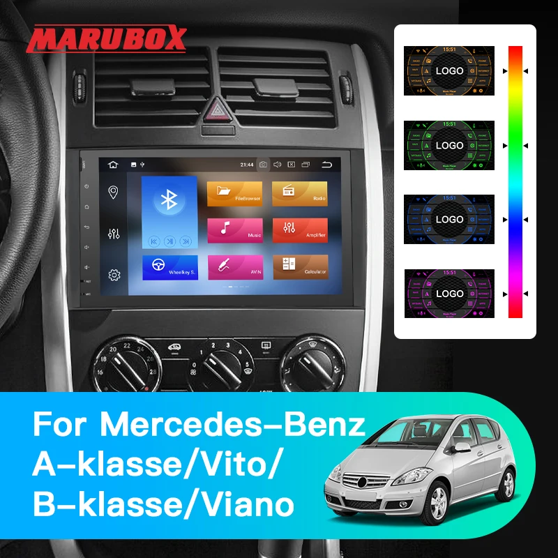 Автомобильный мультимедийный плеер MARUBOX магнитола на Android 9 4 гб озу для Mercedes benz B200