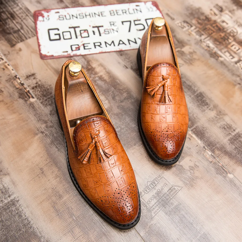 Туфли мужские для танцев туфли на квадратном каблуке без застежки заостренный