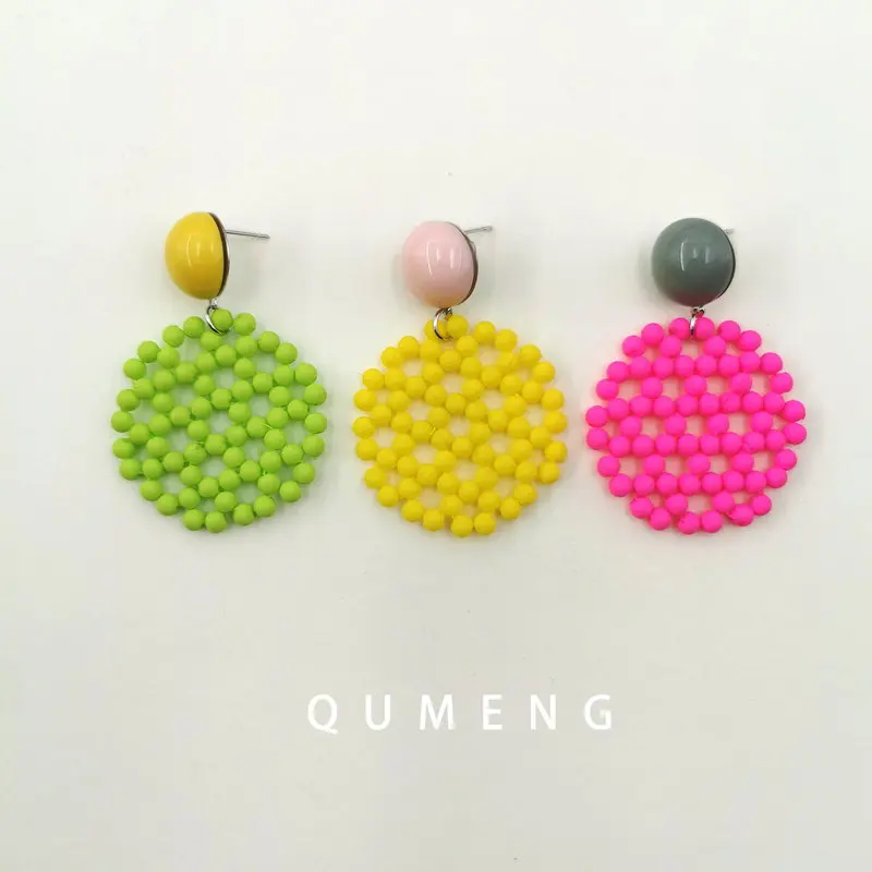 QUMENG в Корейском стиле ручной работы деревянные соломенное плетение Ротанговые