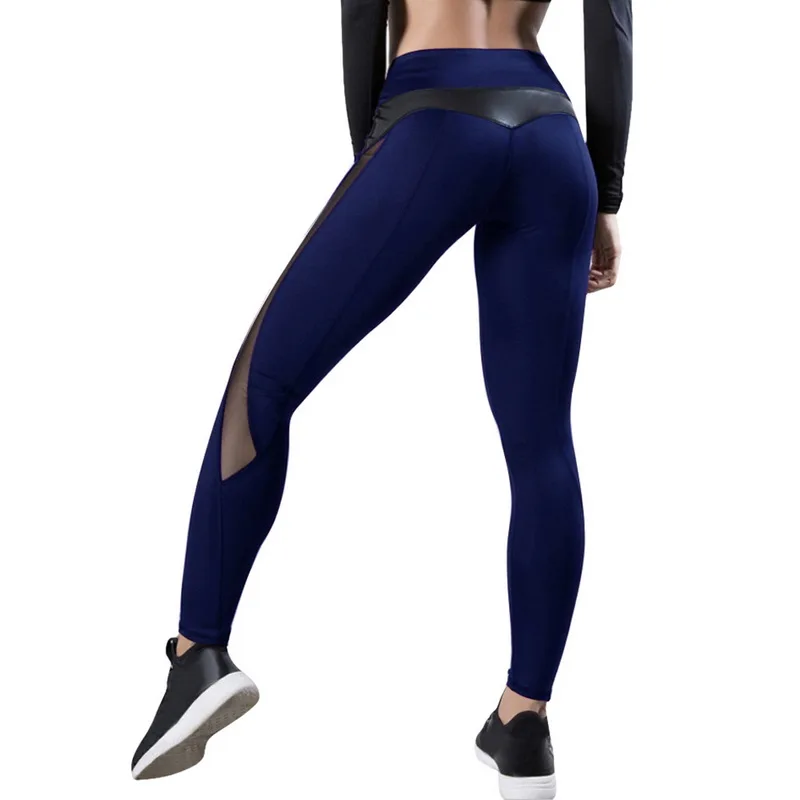 navy1 Женские леггинсы, сексуальные штаны, пуш-ап, для фитнеса, спортзала, леггинсы, для бега, сетчатые, леггинсы, бесшовные, для тренировок, штаны для женщин, с высокой талией, Mujer - Цвет: navy1