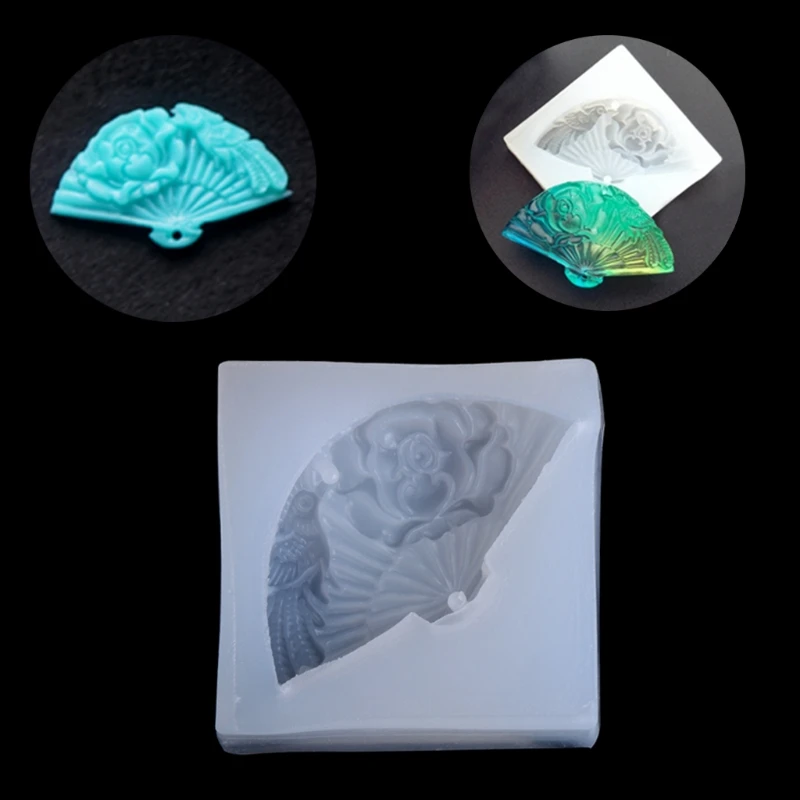 

Прозрачная силиконовая подвесная форма, ручной веер из смолы, инструмент «сделай сам» для изготовления украшений, торта с мастикой