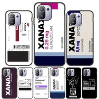 xanaxs pattern phone case for xiaomi redmi 8a 9 k30 pro 9a note 8t note 8 9 pro tpu soft silicone black cover