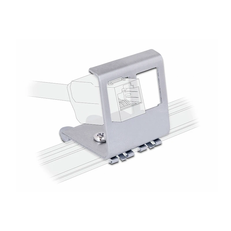 2-портовая DIN-рейка RJ45 адаптер для трапецеидального искажения 35 мм DIN-рейки