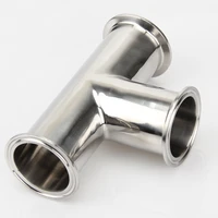 1pcs t type tee sanitary ferrule pipe joint welding pipe connection fitting polishing stainless steel 3 way tube pipe connector