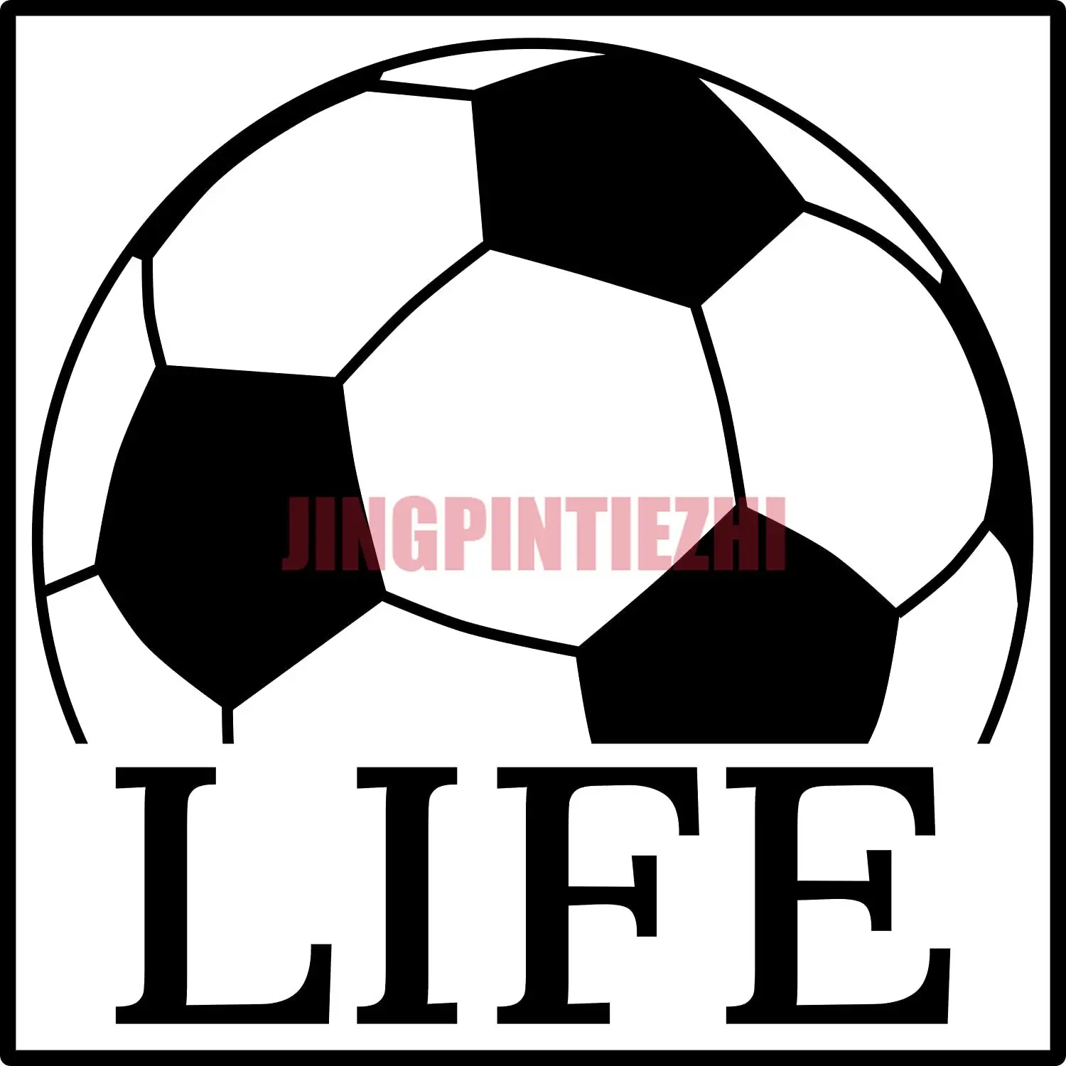 

Creative Car Stickers Soccer Life World Sports Bumper Sticker-Black and White Football Premium Vinyl Decal for Cars