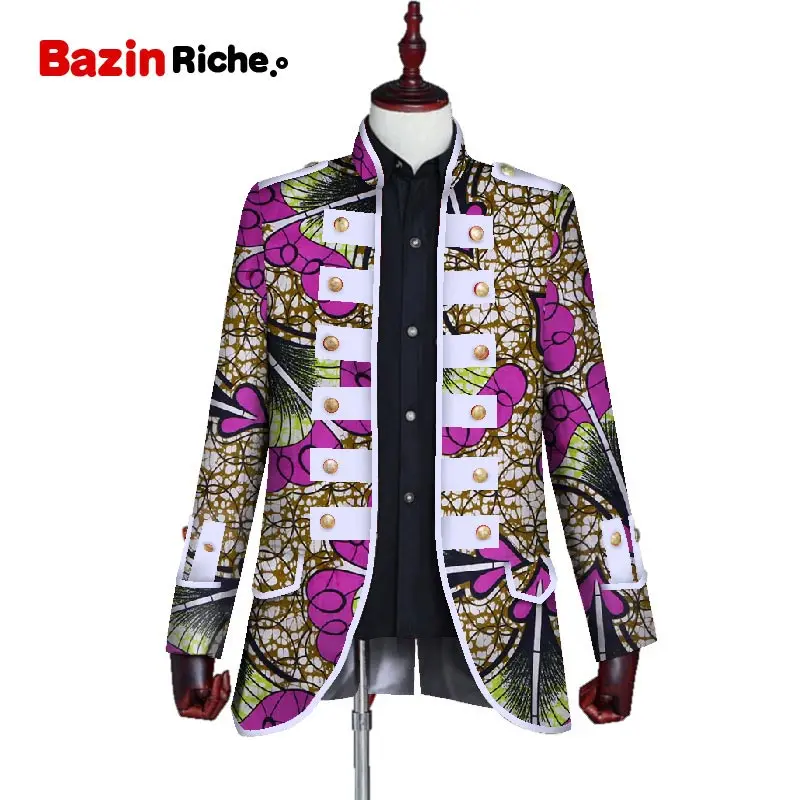 В африканском стиле мужская куртка с принтом Одежда в праздничные блейзеры для