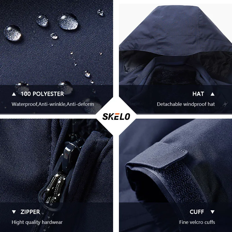 2021 Мужская водонепроницаемая лыжная куртка толстовки парка для сноуборда теплое