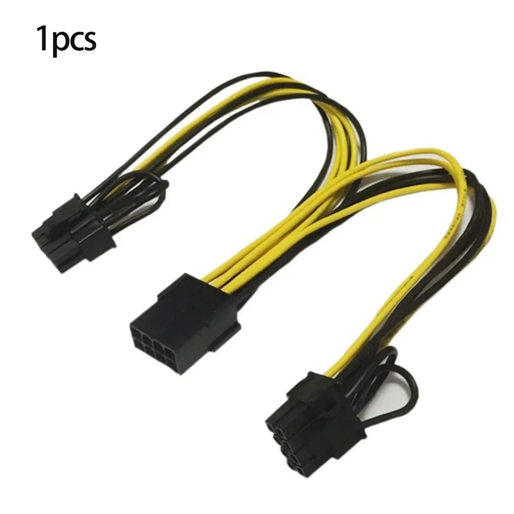 

PCI-E PCIE 8P Female To 2 Ports Dual 8pin 6P + 2P Male GPU Graphics Card Power Video Splitter Extension Cable 18AWG Wire