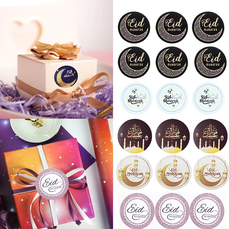 

120pcs Ramadan EID Mubarak Decorations Paper Sticker Gift Labels Seal Stickers Islamic Muslim Kareem Party Decoration Supplies